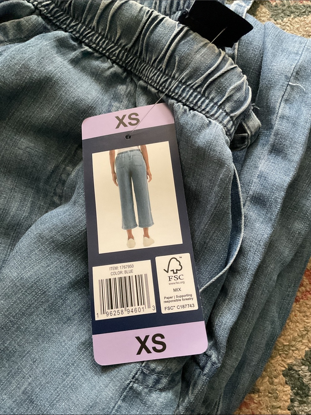 Splendid Chambray wide leg drawstring pants - Picture 2 of 10